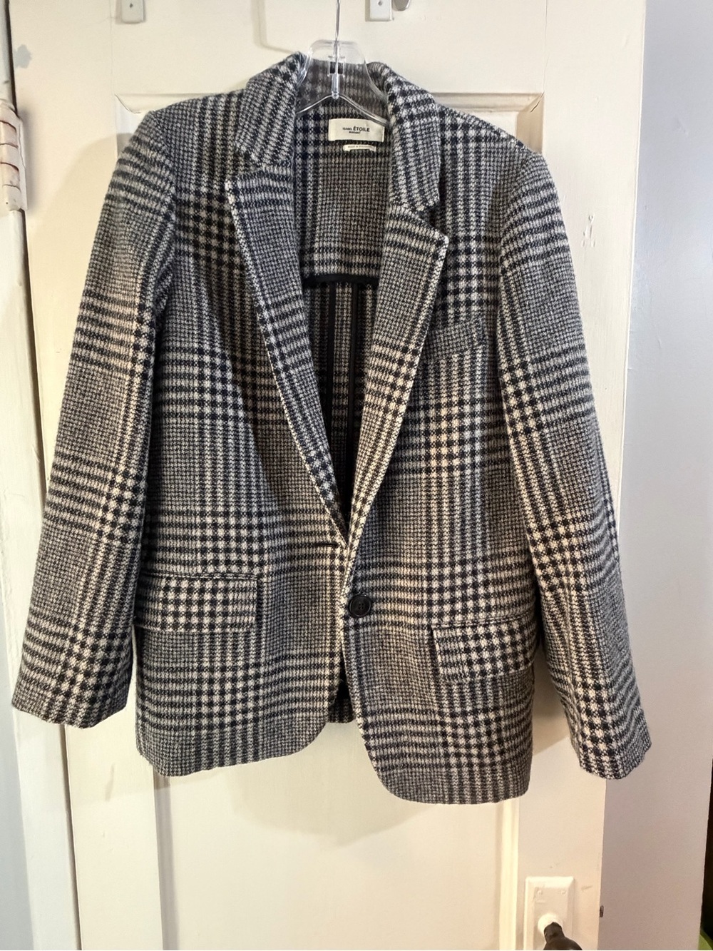 Isabel Marant Étoile Charlyne Checked Plaid Wool Blazer 34 - Picture 4 of 10